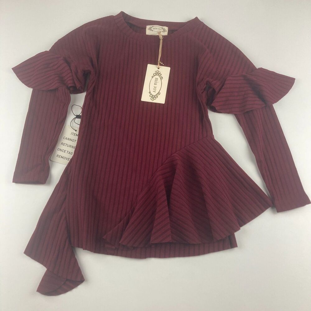 *NEW* Joyfolie Mia Joy Firoja Dress in Berry Burgindy Girls Size 3 Boutique Boho
